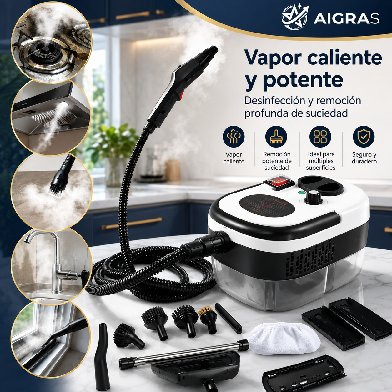 Limpiadora a Vapor Multifuncior