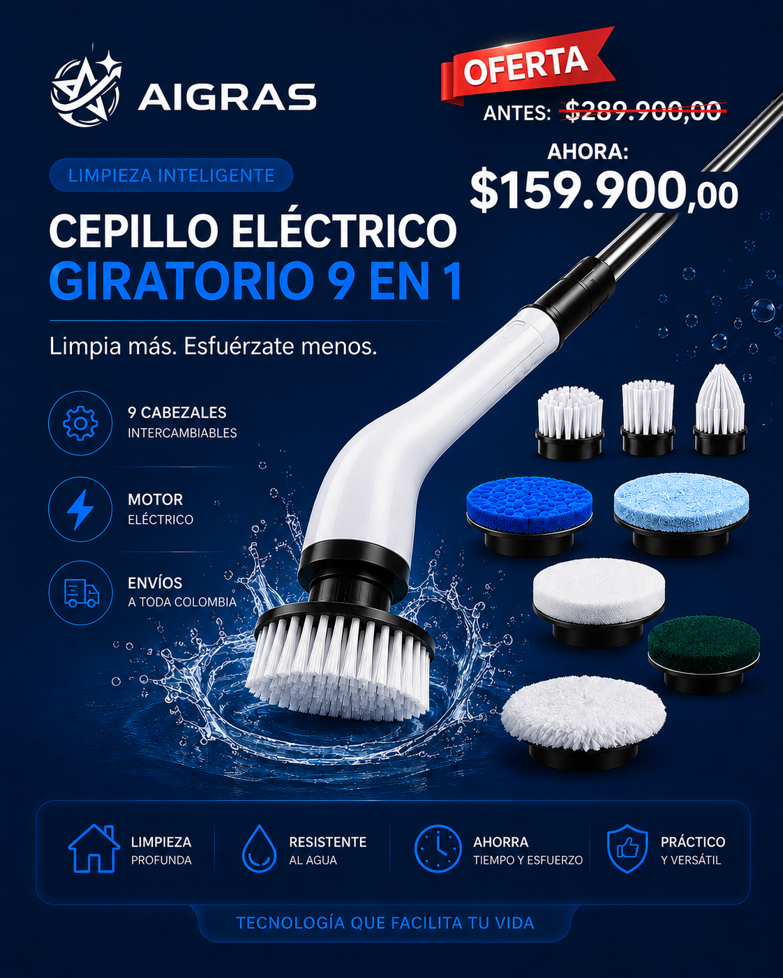 COMBO Cepillo 9 EN 1
