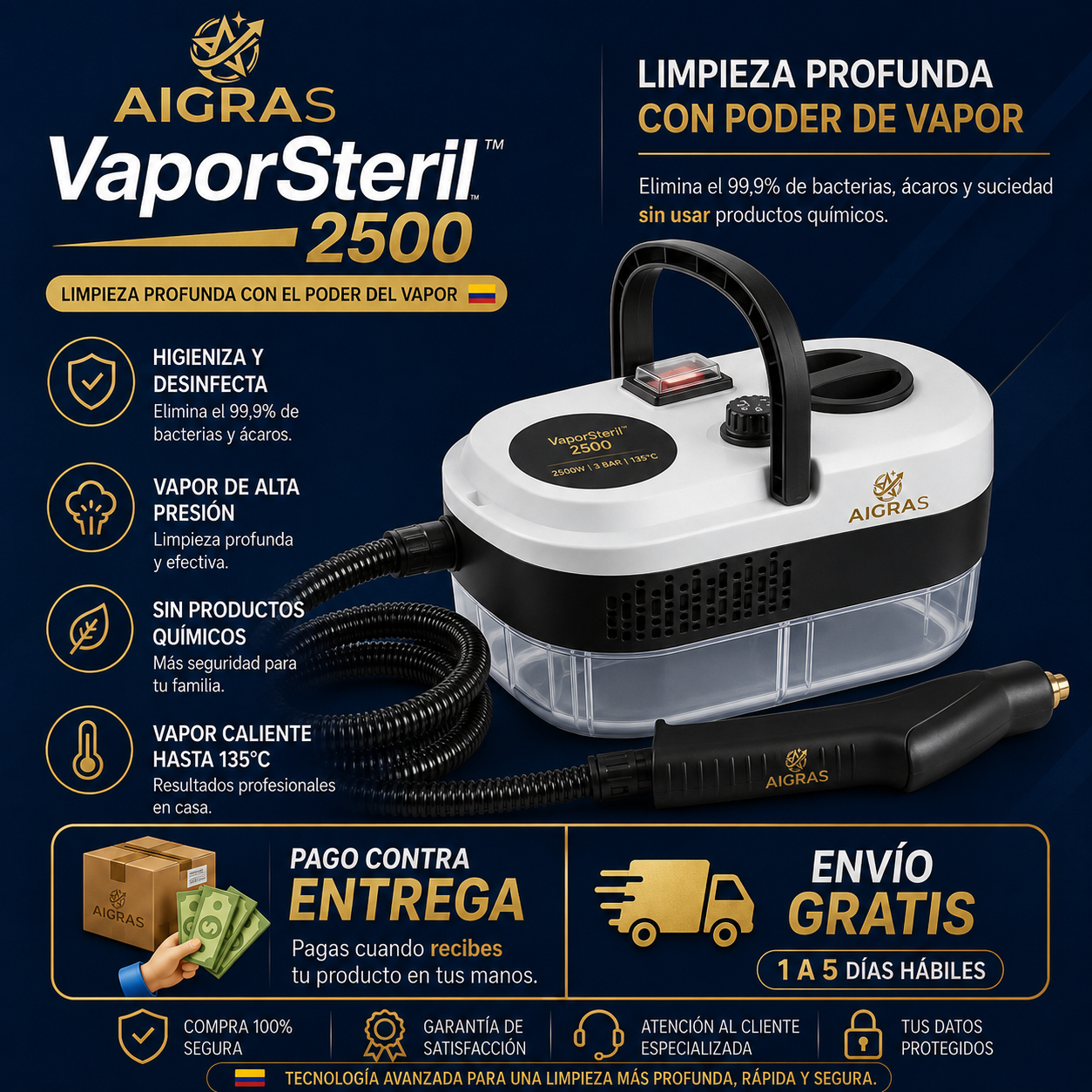 Limpiadora a Vapor Multifuncior
